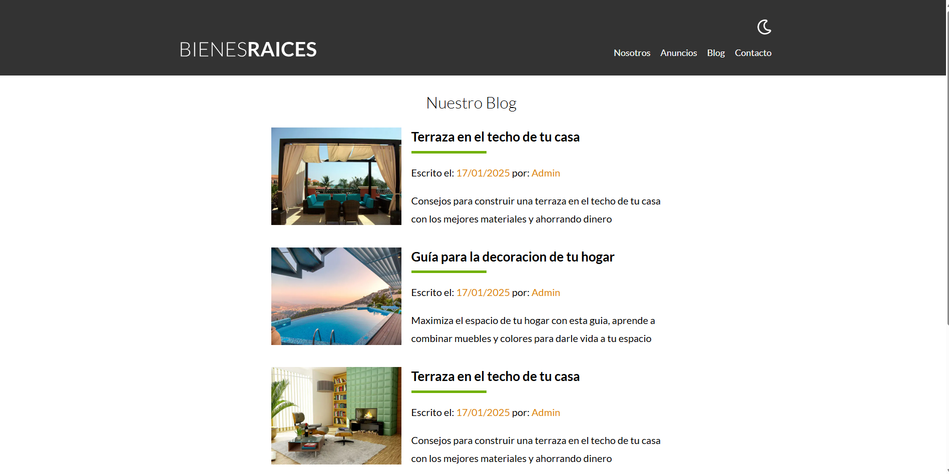 Bienes Raices
